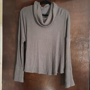 Brown Lucky Brand cowl neck sweater
